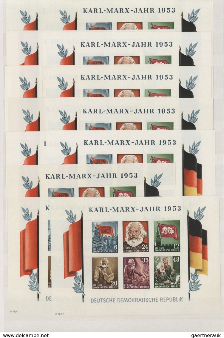 DDR: 1949/55 Ca., üppiger Dublettenbestand Nur Der Anfangsjahre Im Steckbuch, Alles Einwandfrei Post - Sammlungen