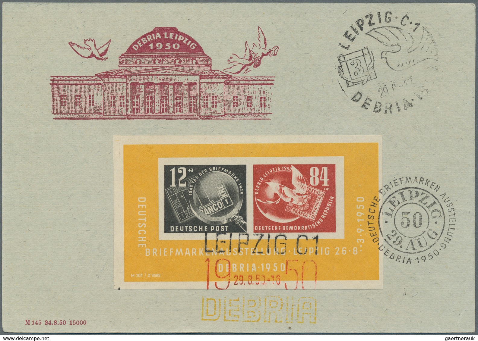 DDR: 1950, Lot Mit 9 DEBRIA-Blocks, Alle Meist Mit SST, Aber Auch Tagesstempel, 4 St. Lose, Einer Au - Collections