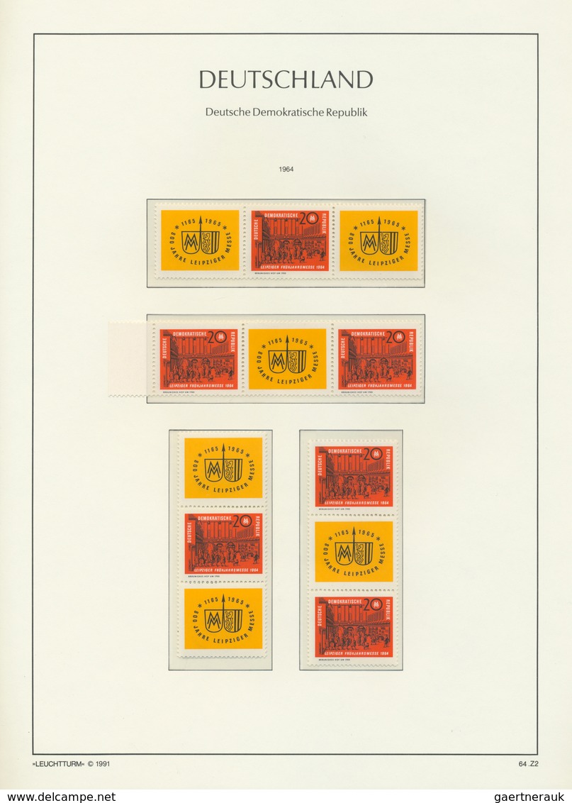 DDR - Zusammendrucke: 1955/1990, augensscheinlich komplette postfrische Qualitäts-Sammlung der Zusam