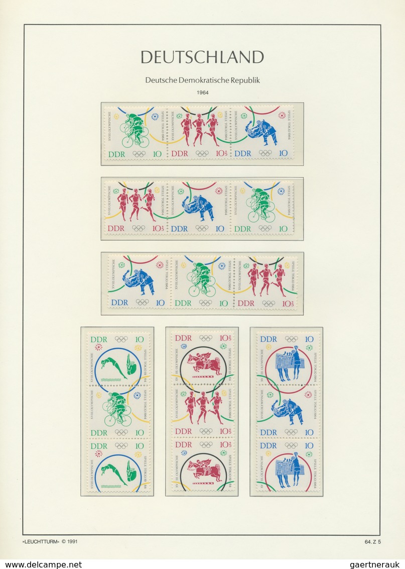 DDR - Zusammendrucke: 1955/1990, augensscheinlich komplette postfrische Qualitäts-Sammlung der Zusam