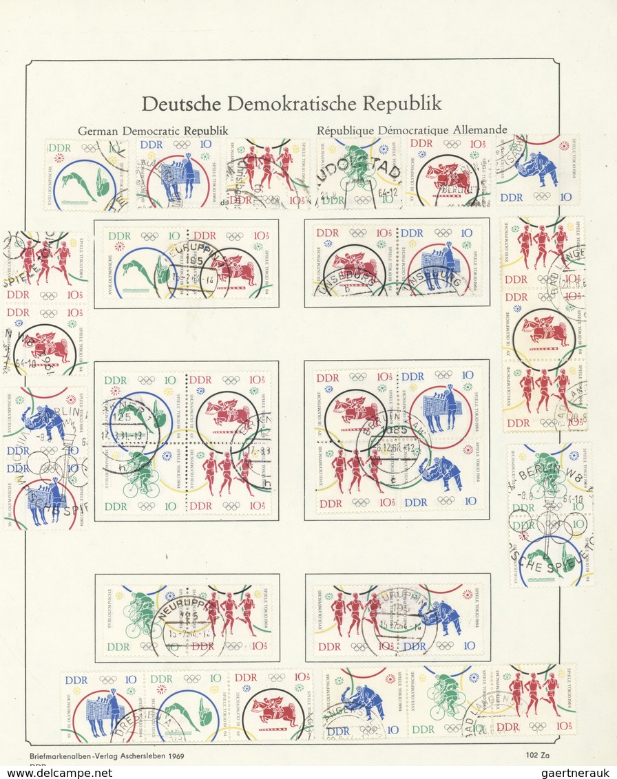 DDR - Zusammendrucke: 1955/1990, Reichhaltige Gestempelte Und Teils Auch Postfrische Sammlung Der Zu - Se-Tenant