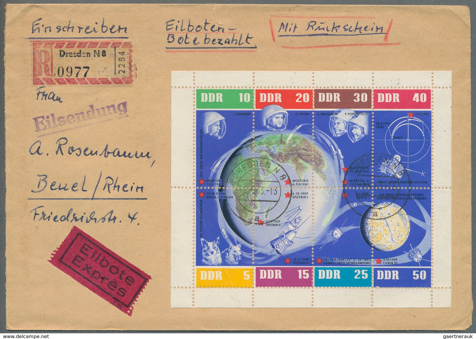 DDR - Zusammendrucke: 1955/1990, reichhaltiger und vielseitiger Bestand von ca. 540 Briefen und Kart