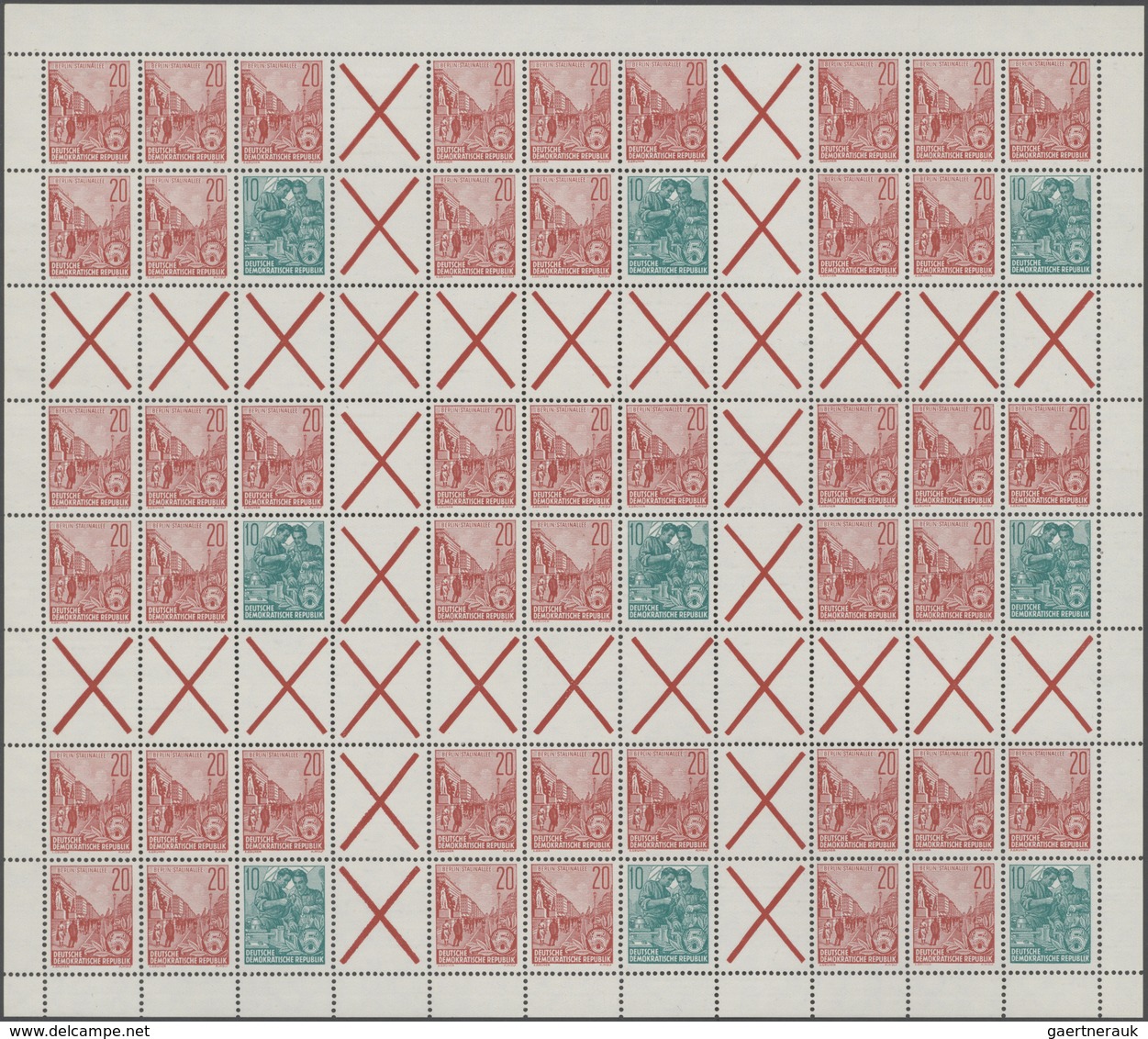 DDR - Zusammendrucke: 1960, Fünfjahrplan, Alle 3 Markenheftchenbogen (MiNr. 7/9), Dabei MiNr. 7 Auf - Se-Tenant