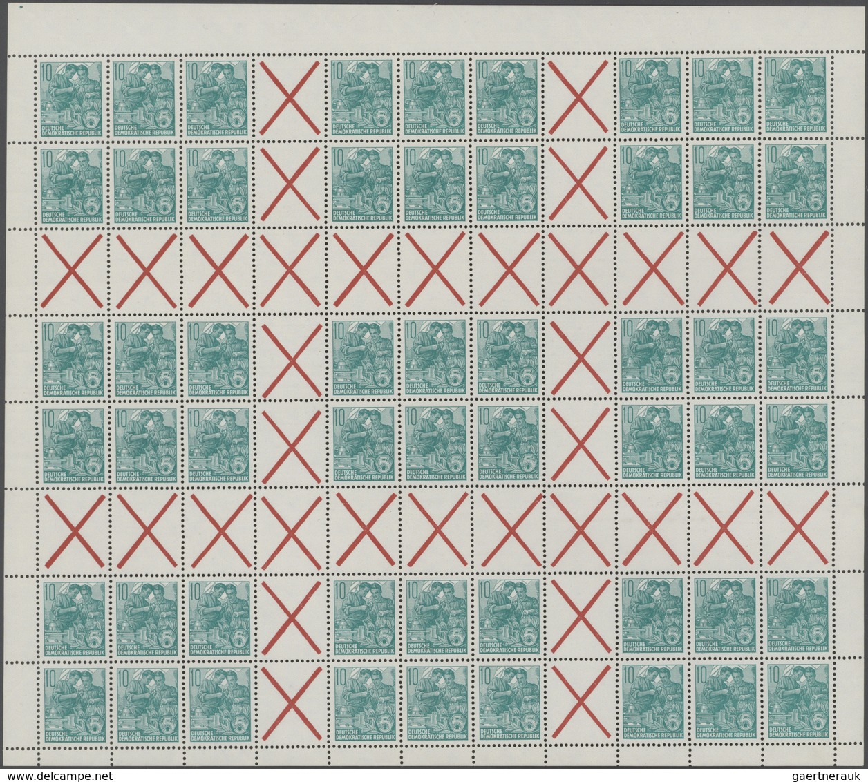 DDR - Zusammendrucke: 1960, Fünfjahrplan, Alle 3 Markenheftchenbogen (MiNr. 7/9), Dabei MiNr. 7 Auf - Se-Tenant