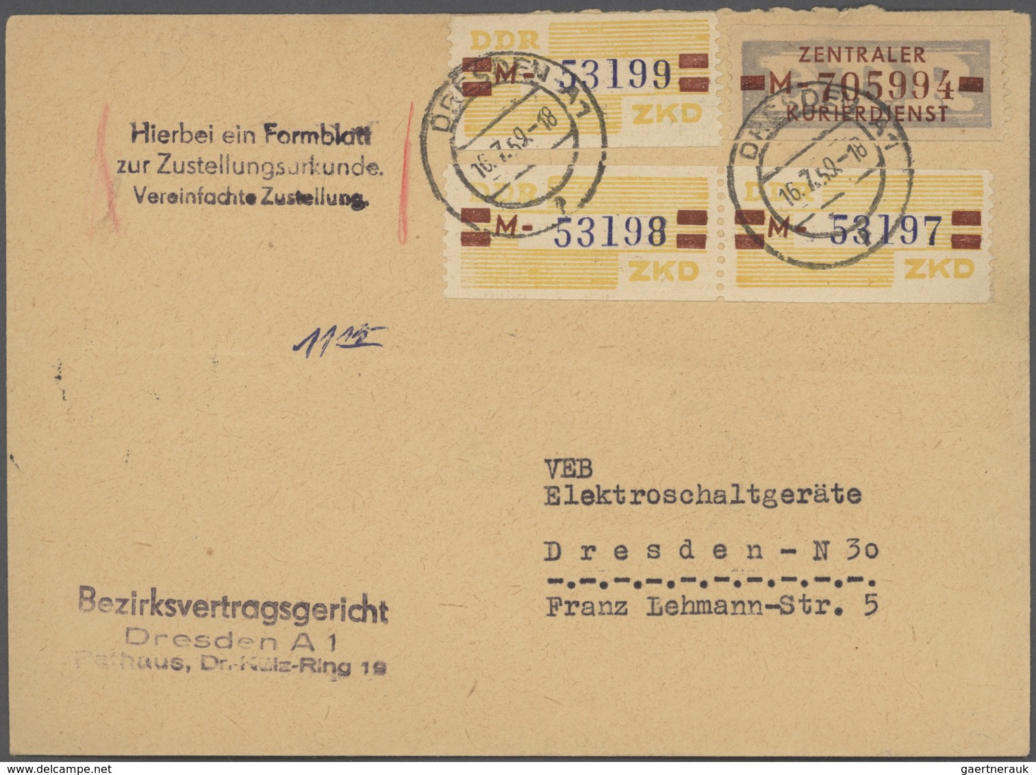 DDR - Dienstmarken: 1948/1970, Umfangreiche Sammlung Mit Mehreren Hundert Dienstbriefen, Dabei ZKD, - Sonstige & Ohne Zuordnung