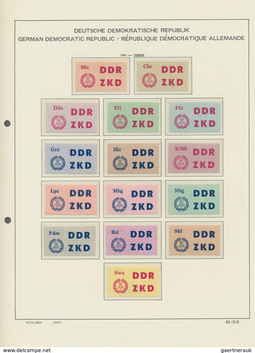 DDR - Dienstmarken: 1954/1965, Dienst Und ZKD, Meist Gestempelte Sammlungspartie Von Ca. 120 Werten - Sonstige & Ohne Zuordnung