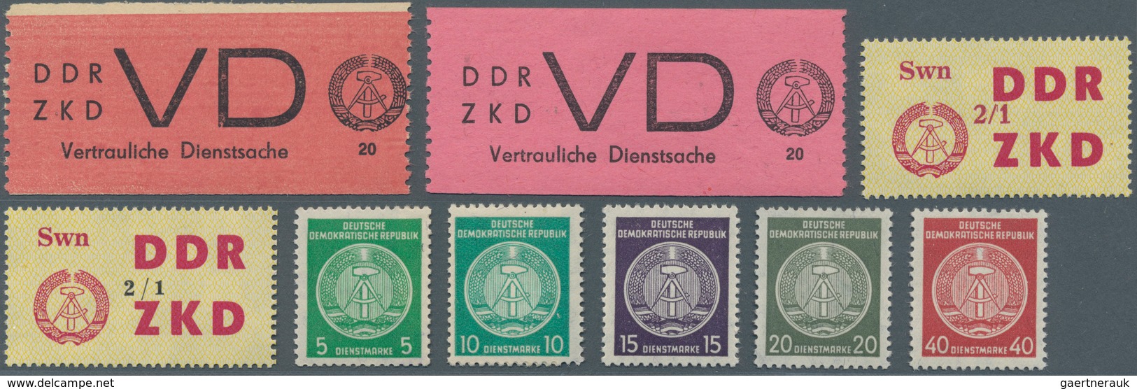 DDR - Dienstmarken: 1954/1965, Dienst Und ZKD, Umfassende Postfrische Sammlung Praktisch Allen Guten - Other & Unclassified