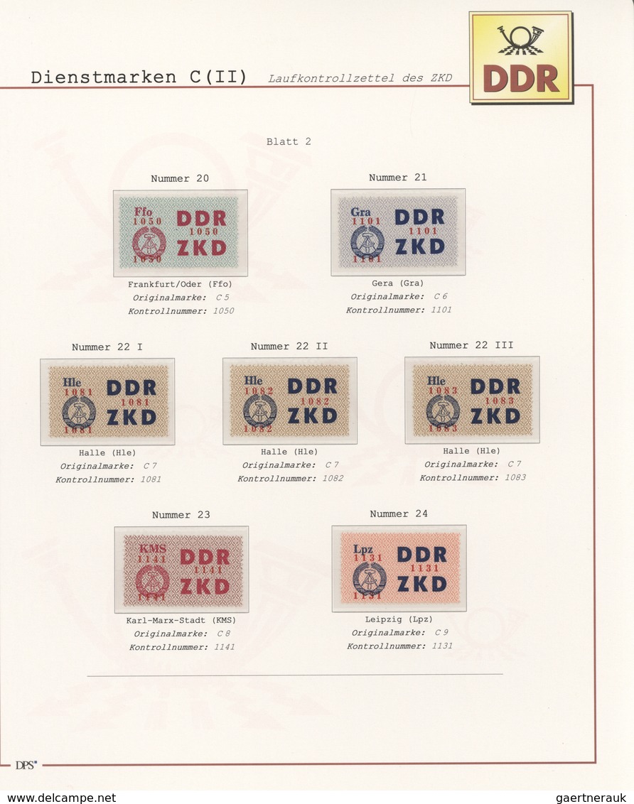 DDR - Dienstmarken: 1954-1990, Spezialsammlung Aller Dienst-Ausgaben, Dabei Viel Geprüftes Material, - Sonstige & Ohne Zuordnung