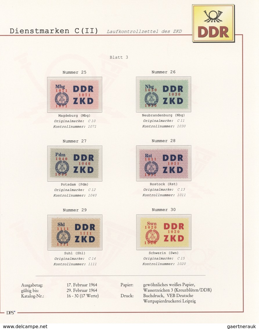 DDR - Dienstmarken: 1954-1990, Spezialsammlung aller Dienst-Ausgaben, dabei viel geprüftes Material,