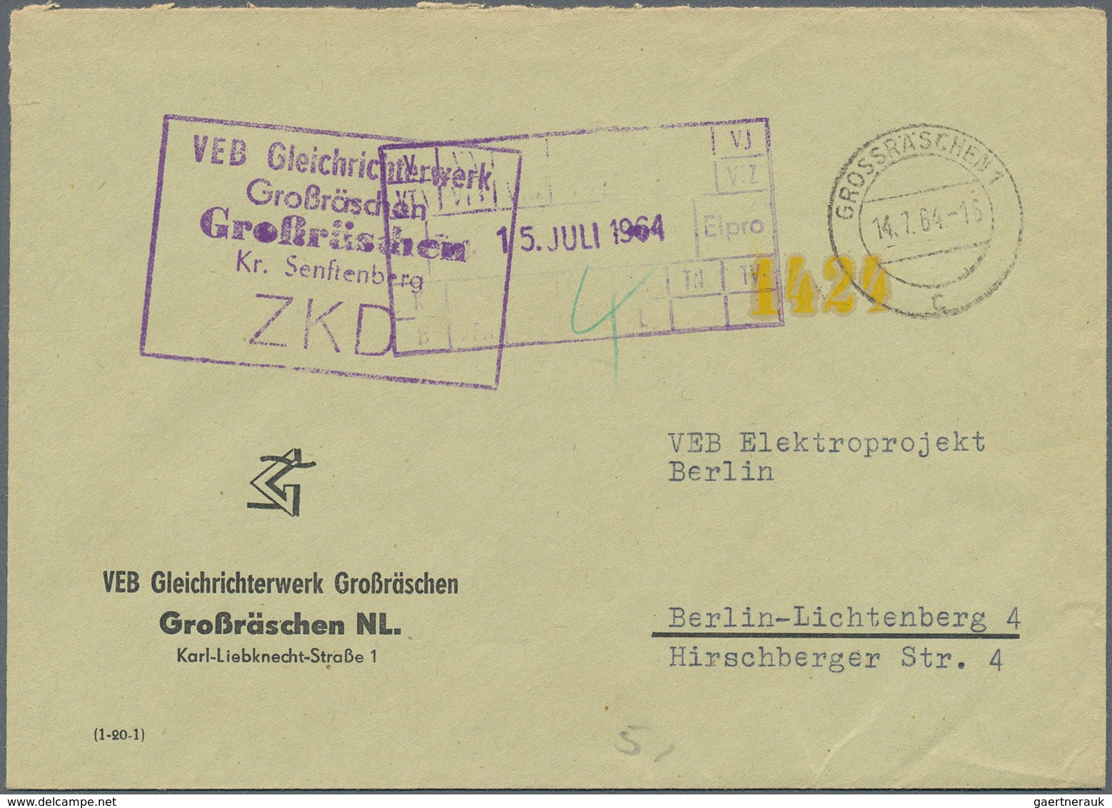 DDR - Dienstmarken: 1964 - 1971, Posten Von über 95 Dienstbriefumschlägen Mit Dienstmarken, Stempeln - Other & Unclassified