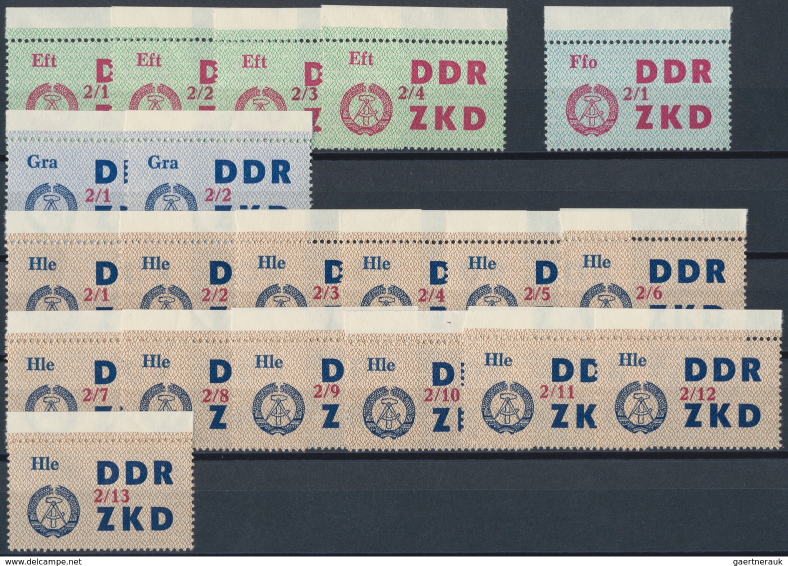 DDR - Dienstmarken C (Laufkontrollzettel ZKD): 1964, Laufkontrollzettel Für Die Vereinigung Volkseig - Otros & Sin Clasificación