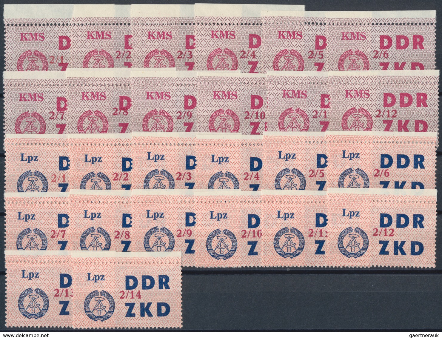 DDR - Dienstmarken C (Laufkontrollzettel ZKD): 1964, Laufkontrollzettel Für Die Vereinigung Volkseig - Otros & Sin Clasificación