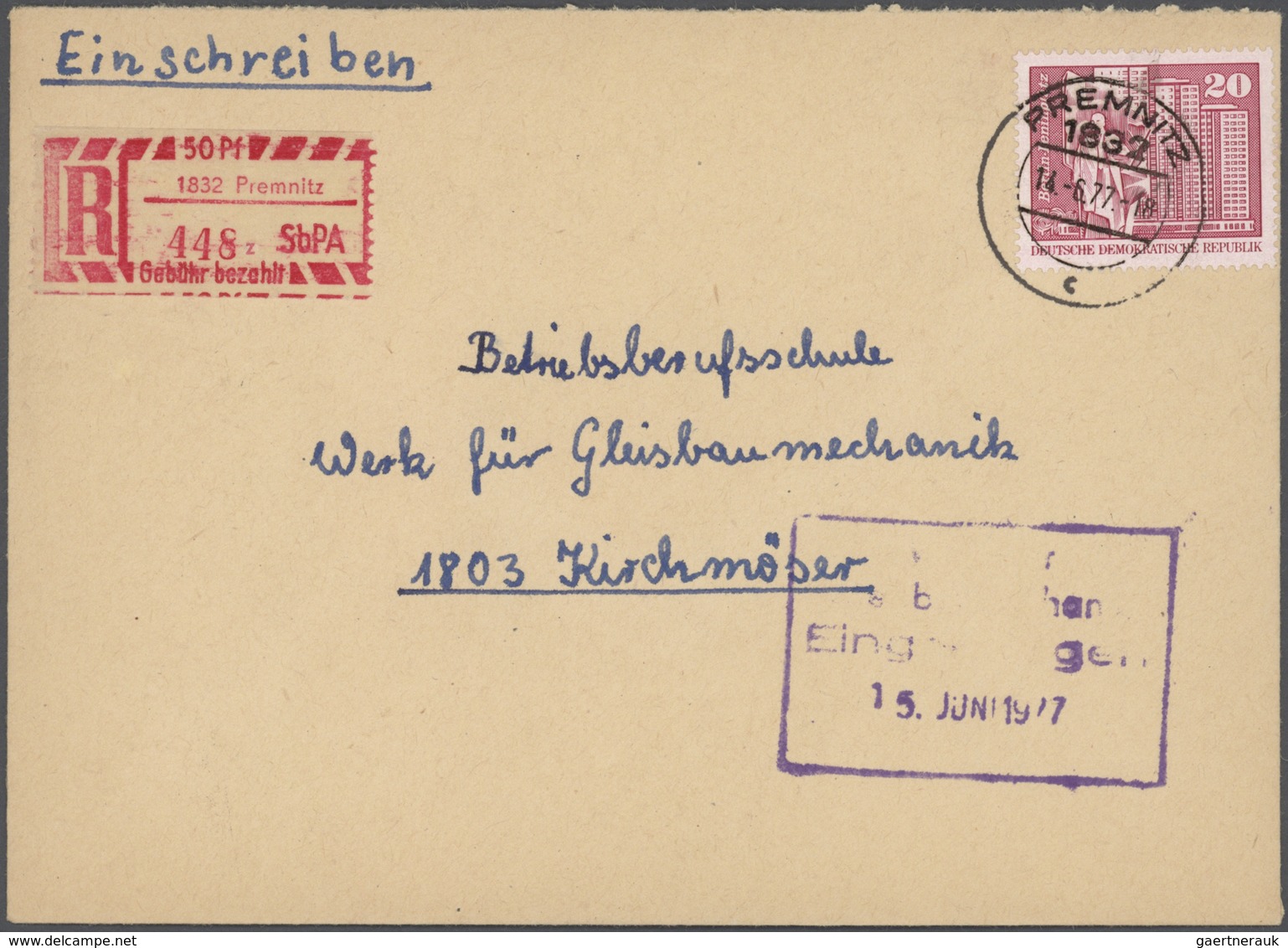 DDR - Einschreibemarken: 1968/1990, Vielseitige Sammlung Von Ca. 320 Briefen Und Karten Incl. Aulsan - Other & Unclassified