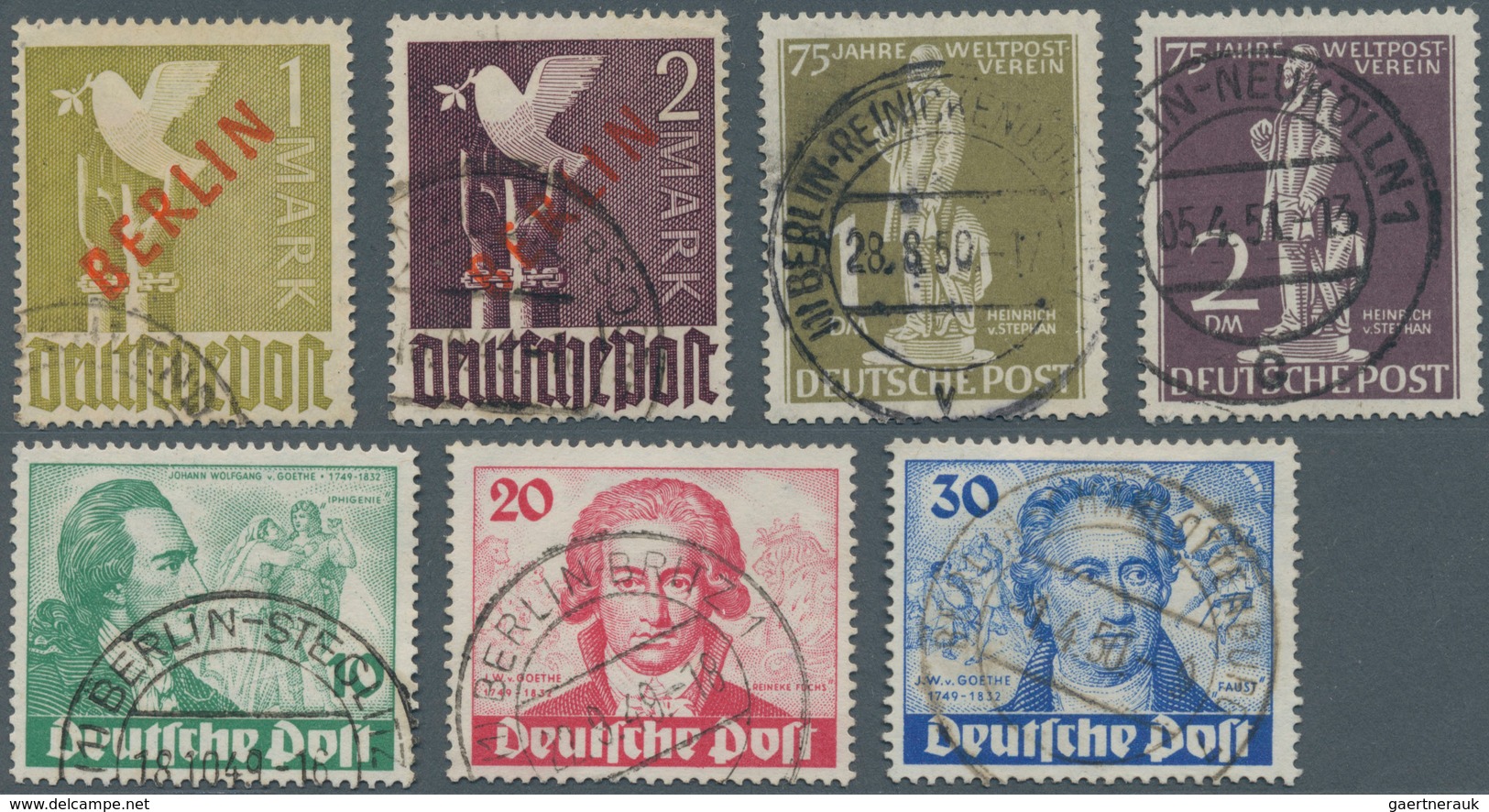 Bundesrepublik Und Berlin: 1948/1955, Meist Gestempelte Zusammenstellung Der Beiden Gebiete (ab Ein - Colecciones