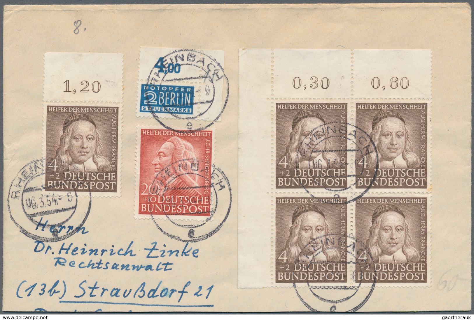 Bundesrepublik Und Berlin: 1948/1964, Vielseitige Partie Von Ca. 90 Briefen, Karten Und Ganzsachen, - Sammlungen