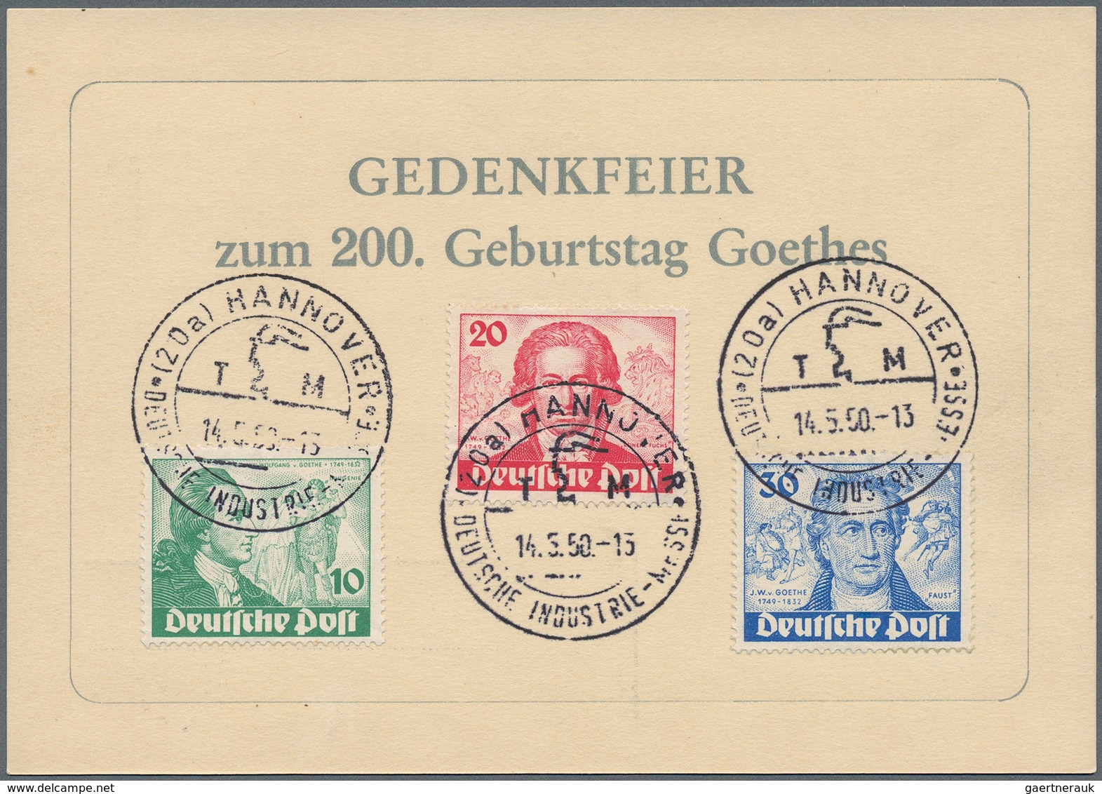 Bundesrepublik Und Berlin: 1949/1950, Lot Von Fünf Belegen, Dabei Vier Sonderkarten Je Mit Bund 116, - Collections