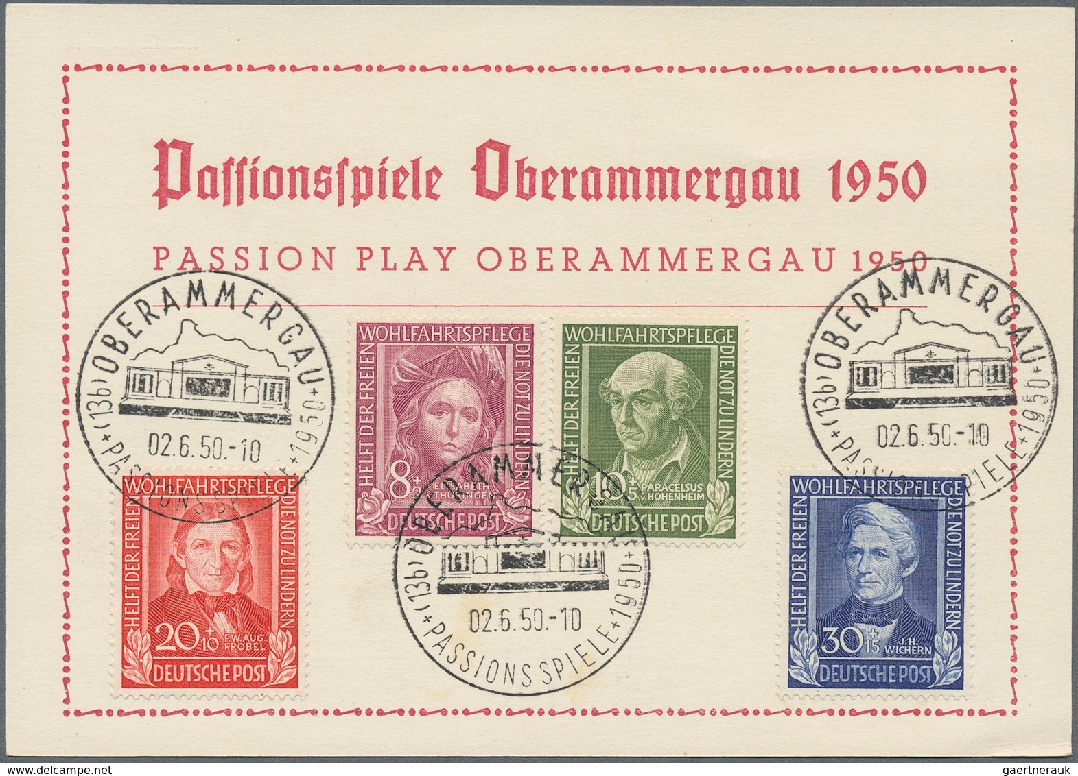 Bundesrepublik Und Berlin: 1949/1950, Lot Von Fünf Belegen, Dabei Vier Sonderkarten Je Mit Bund 116, - Colecciones