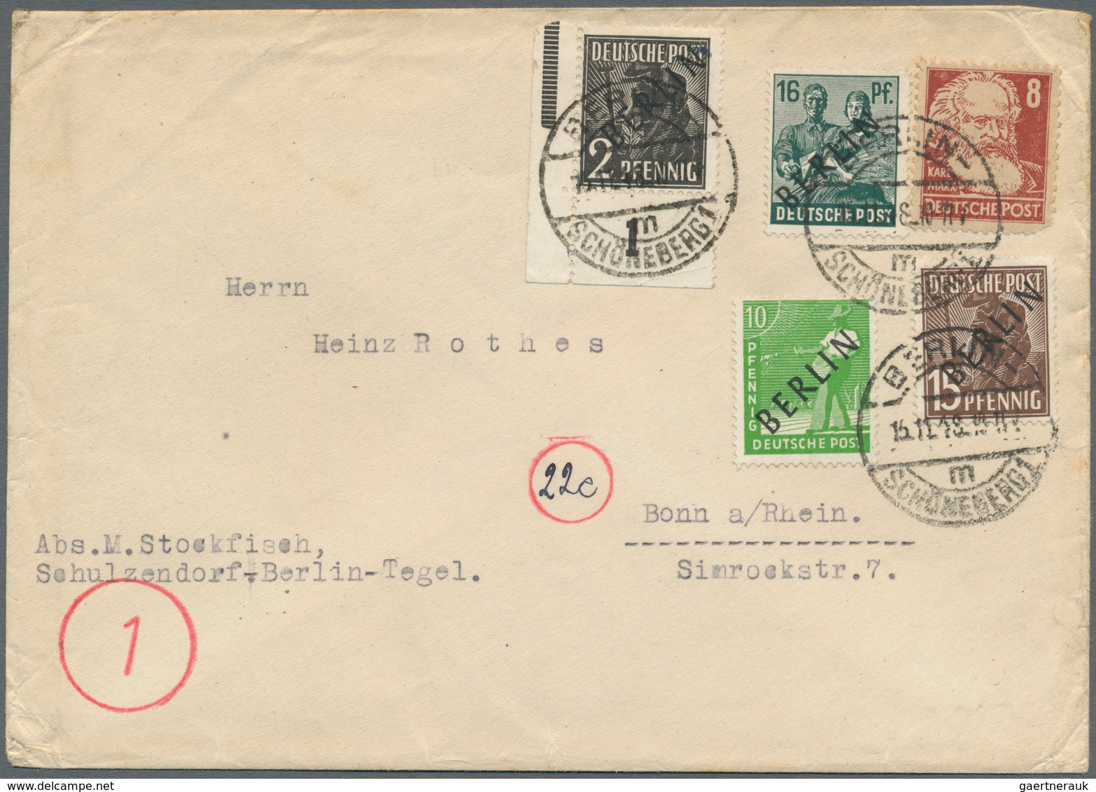 Berlin: 1820/1990 (ca.), Partie Von Ca. 790 Belegen, Dabei Auch Ganzsachen, Ansichtskarten, Nette Fr - Unused Stamps