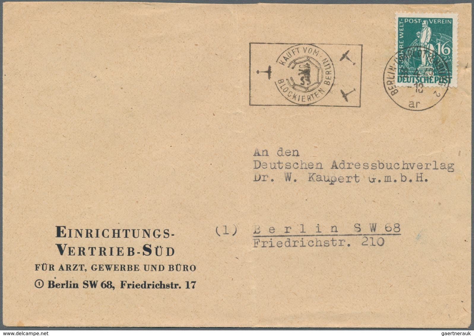 Berlin: 1820/1990 (ca.), Partie von ca. 790 Belegen, dabei auch Ganzsachen, Ansichtskarten, nette Fr