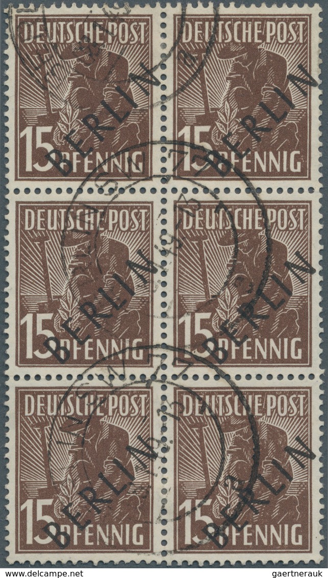 Berlin: 1948/1972, Sauber Gestempelte Sammlungspartie Im Steckbuch, Dabei 15 Pfg. Schwarzaufdruck Im - Unused Stamps