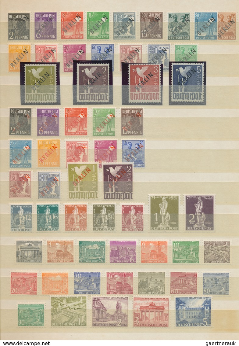 Berlin: 1948/1990, In Den Hauptnummern Komplette Postfrische Sammlung Im Steckbuch, Dabei MiNr. 1/41 - Unused Stamps