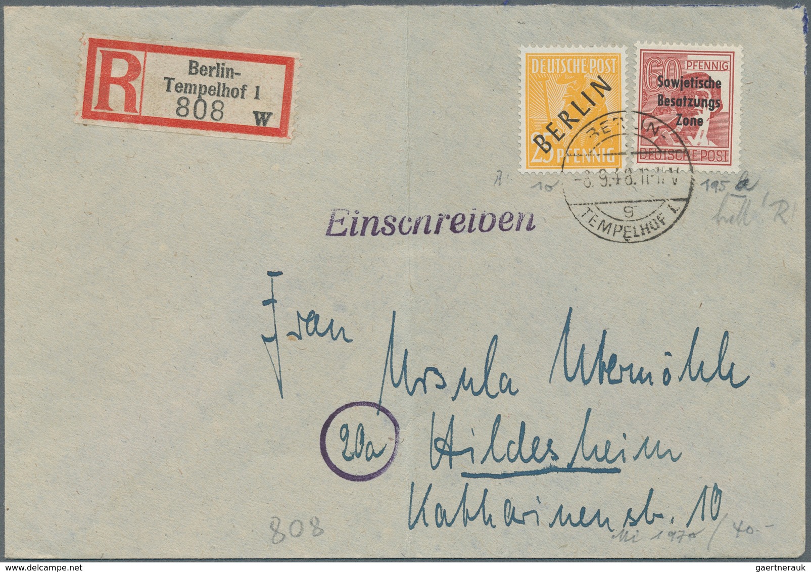 Berlin: 1948-1955, Partie Mit Rund 80 Besseren Briefen Und Belegen, Dabei Etliche Aufdruck-Ausgaben, - Ungebraucht