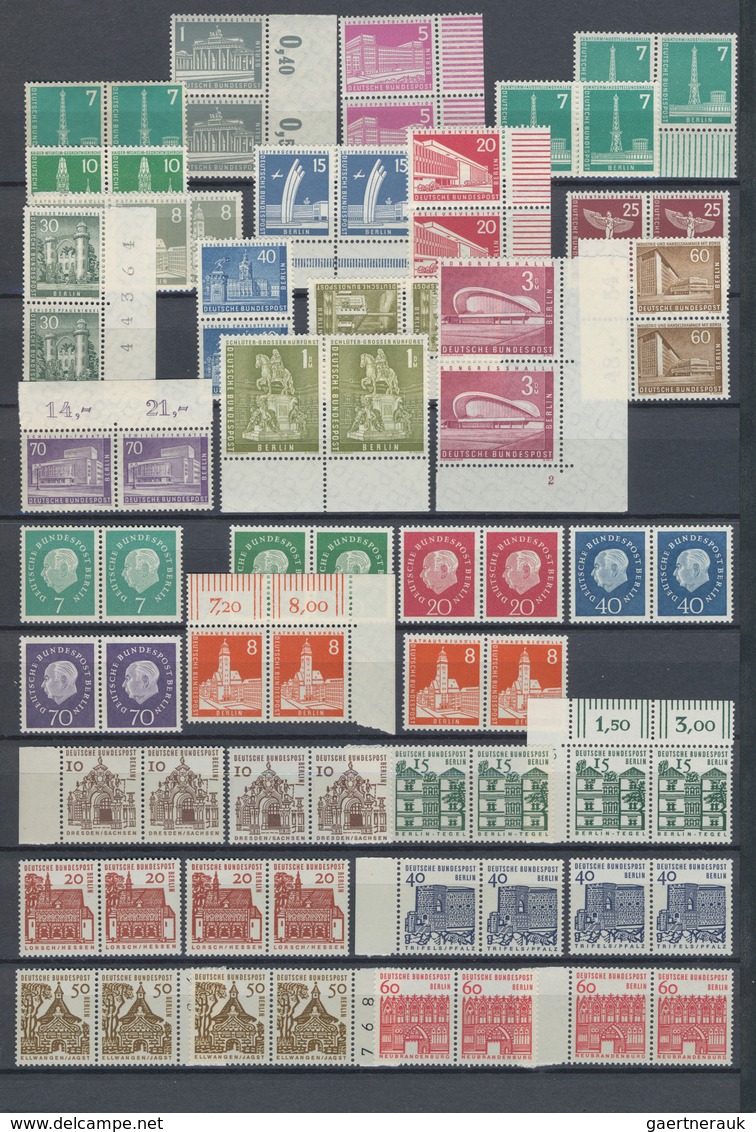 Berlin: 1949/1990, Dauerserien Spezial, Postfrische Und Gestempelte Sammlungspartie Von über 800 Mar - Unused Stamps