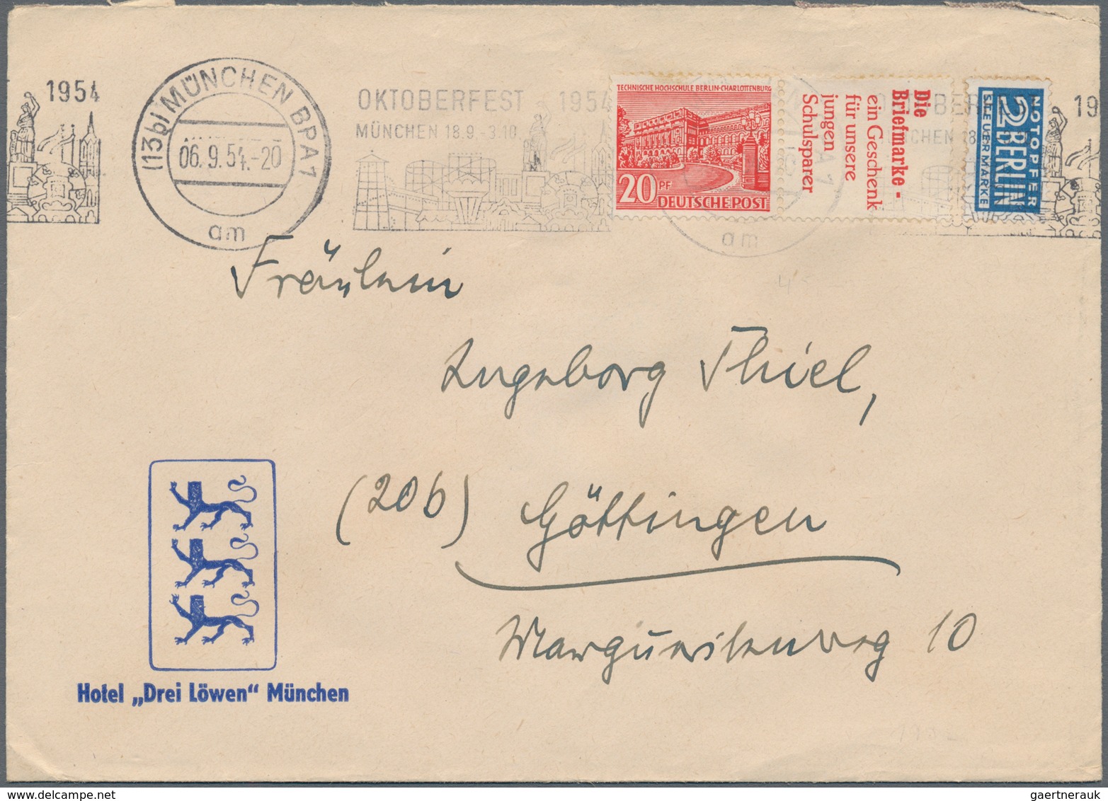 Berlin: 1950/1956, Partie Von Ca. 65 Briefen Und Karten, Dabei ERP, Glocken, Reklame-Zusammendrucke - Nuevos