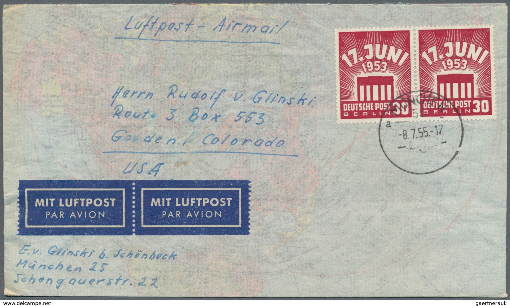 Berlin: 1952/1960, Vielseitiger Posten Von Ca. 195 Briefen Und Karten Aus Alter Familien-Korresponde - Unused Stamps