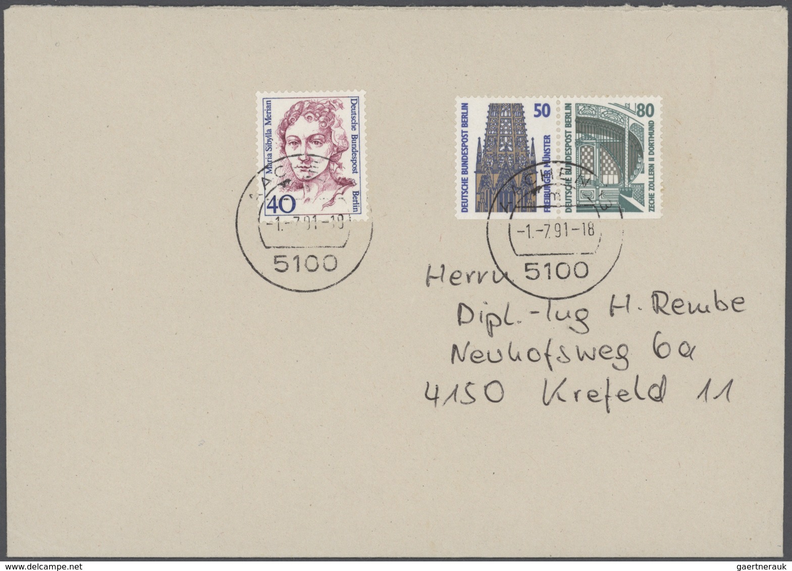 Berlin: 1958/1990, vielseitiger Sammlungsbestand von über 740 Briefen und Karten, dabei eine Vielzah
