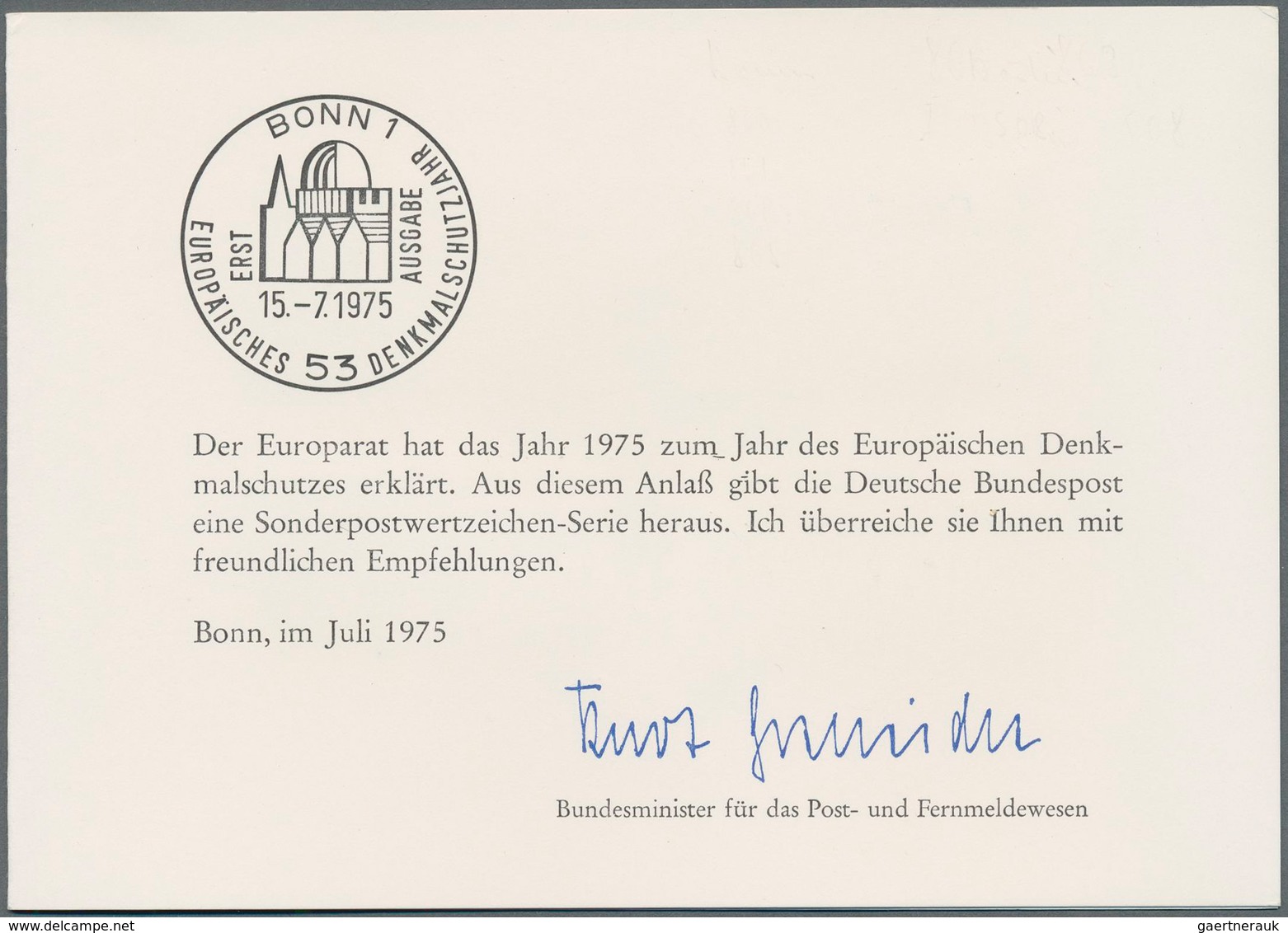 Berlin: 1971/1983, Sammlung Von Ca. 90 Minister-Geschenkkarten In Zwei Alben. - Ungebraucht