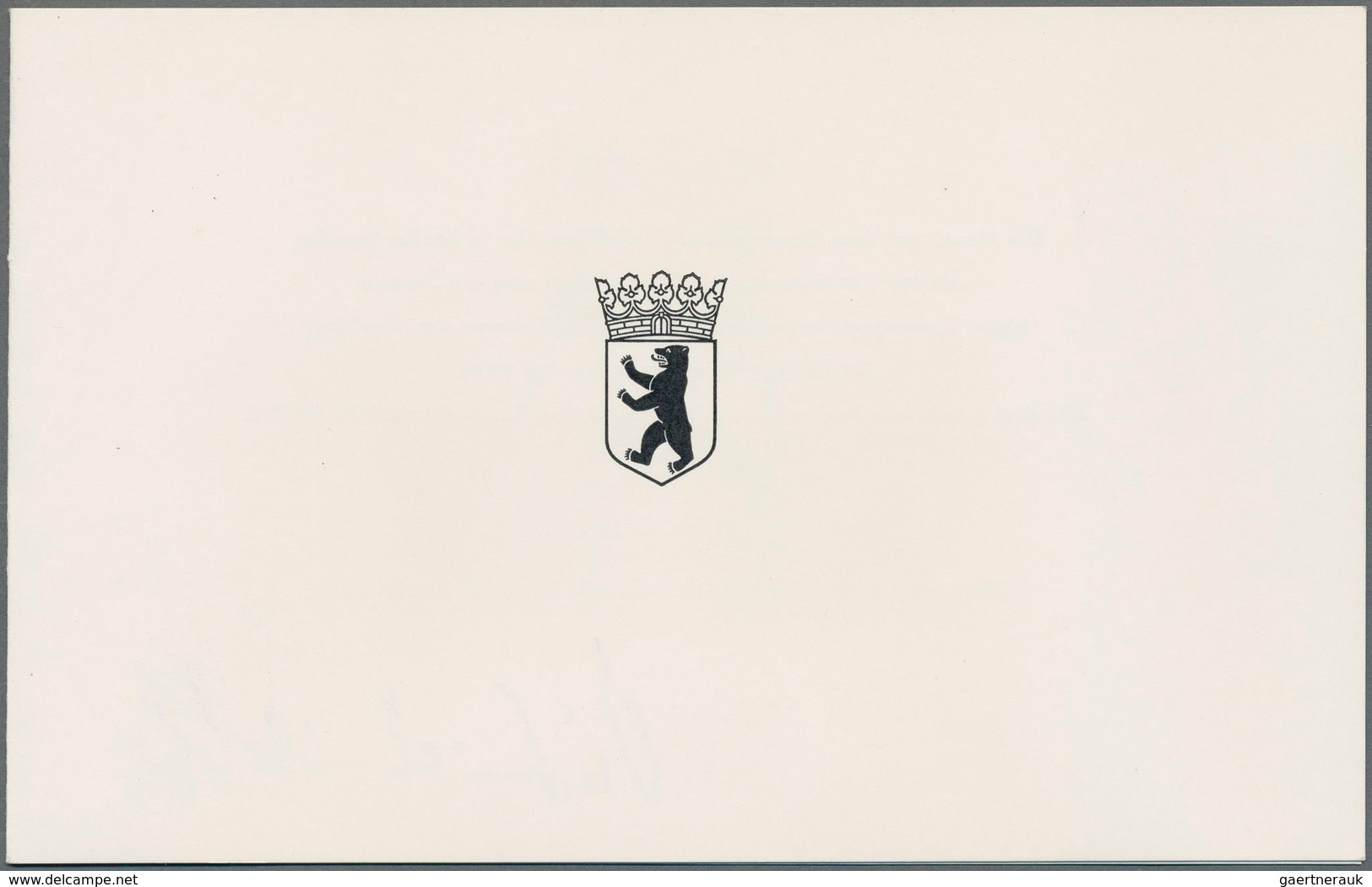 Berlin: 1971/1983, Sammlung Von Ca. 90 Minister-Geschenkkarten In Zwei Alben. - Unused Stamps