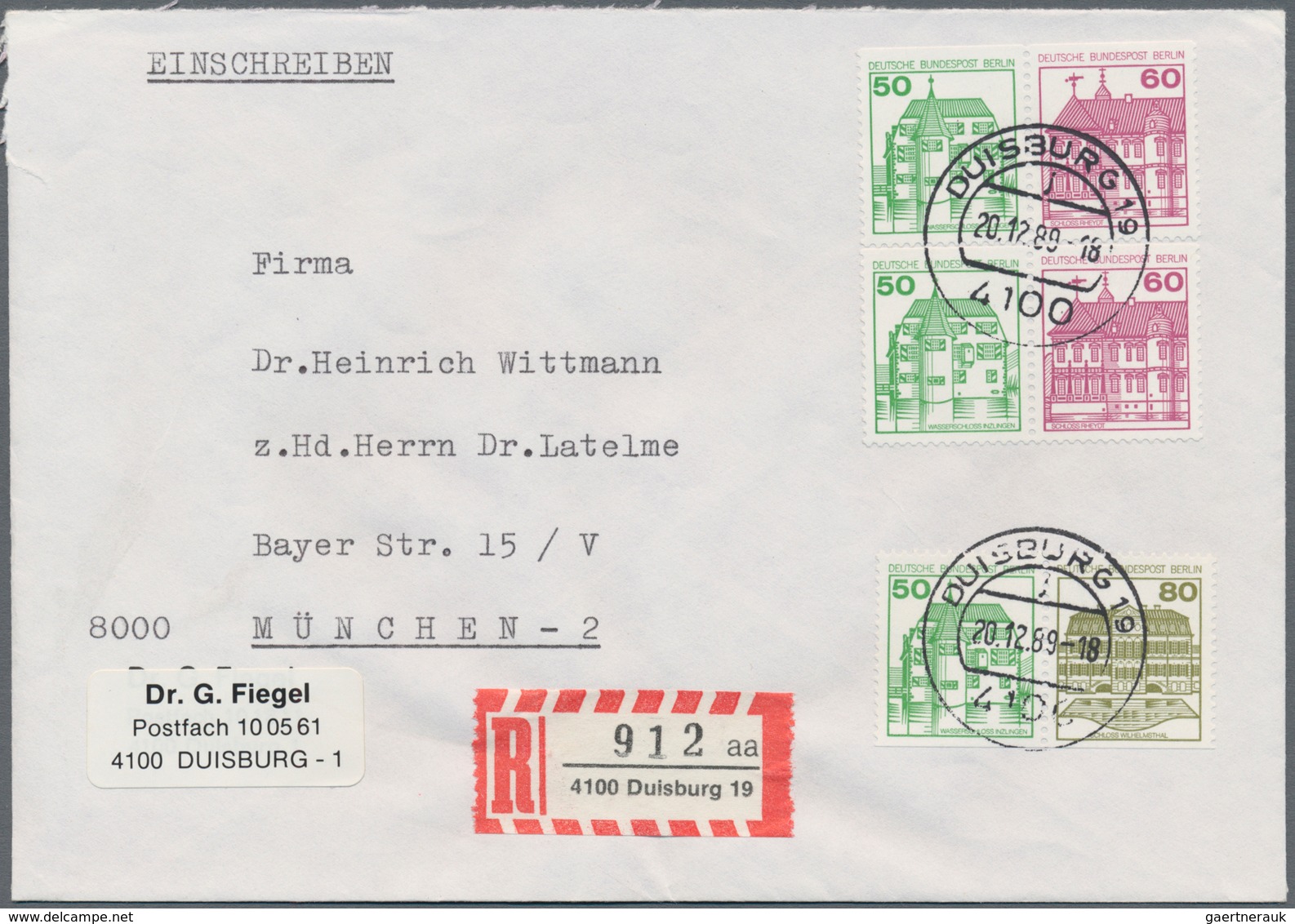 Berlin: 1980/1991 (ca.), Vielseitiger Bestand Von über 250 Briefen Und Karten Aus Firmen-Korresponde - Unused Stamps