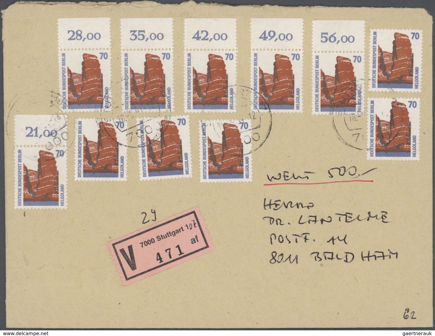 Berlin: 1982/1991, Vielseitiger Bestand Von Ca. 600 Briefen Aus Firmen-Korrespondenz Mit Zahlreichen - Unused Stamps