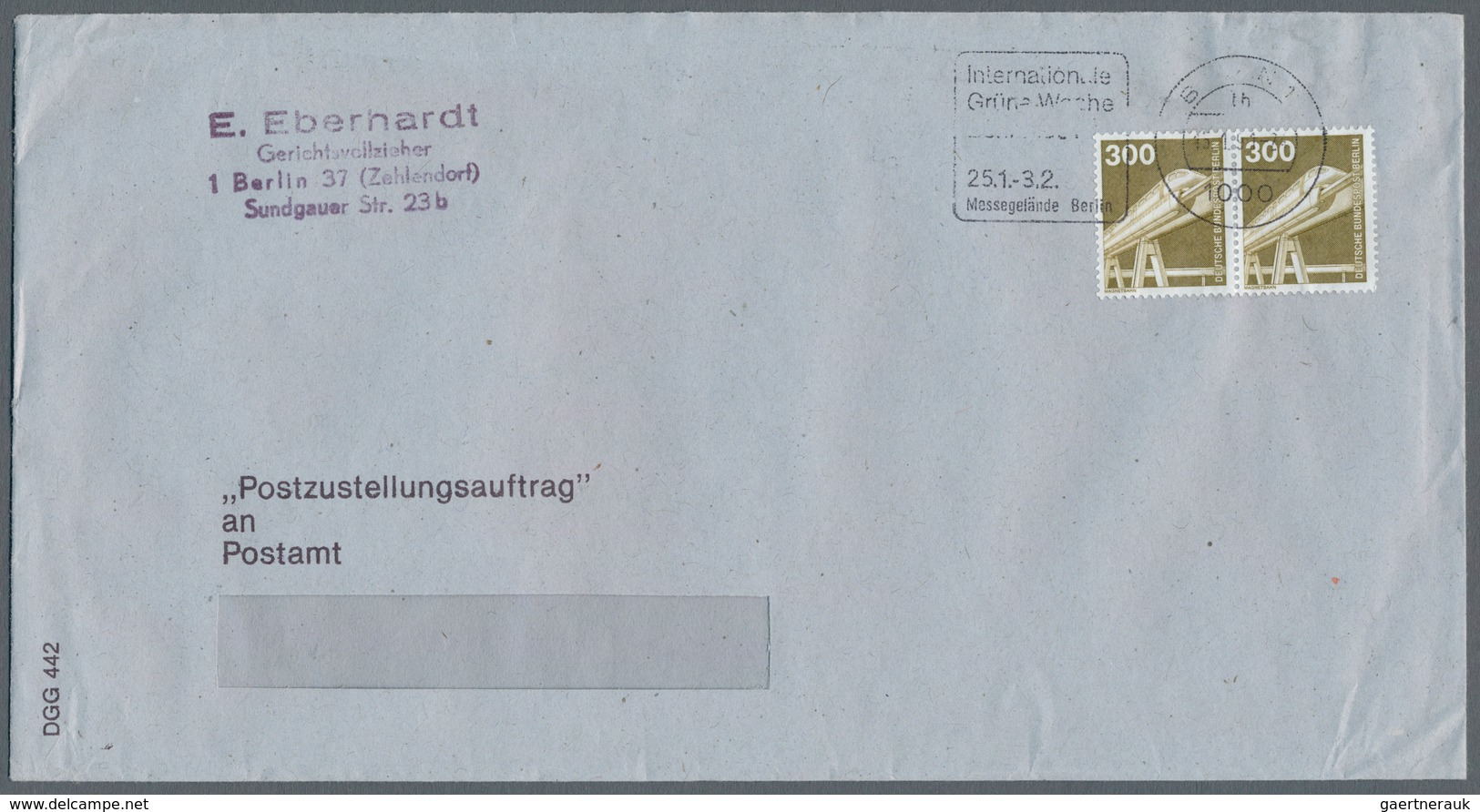Berlin: 1988/1992, Partie Von Ca. 127 Bedarfsbriefen, Meist Gerichtsvollzieher-Zustellungsaufträge, - Ungebraucht