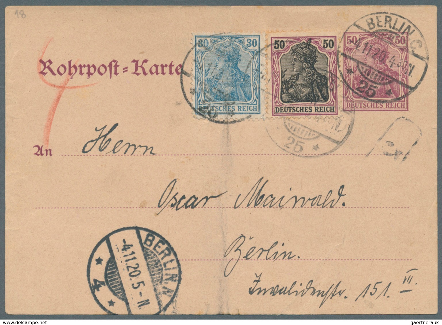 Berlin - Postschnelldienst: 1877/1963, ausstellungsmäßig aufgezogene, spezialisierte Sammlung der Ro
