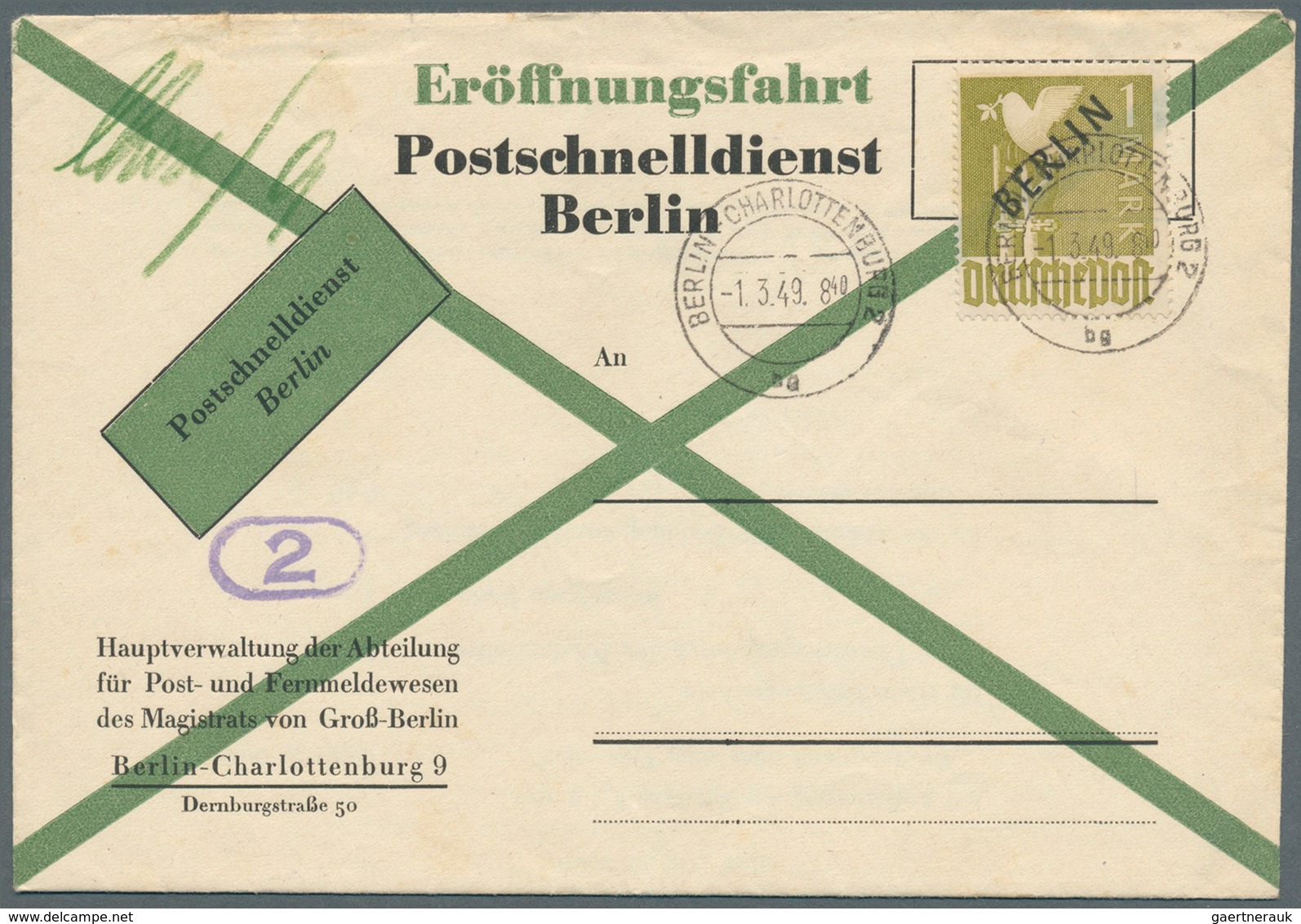 Berlin - Postschnelldienst: 1877/1963, ausstellungsmäßig aufgezogene, spezialisierte Sammlung der Ro