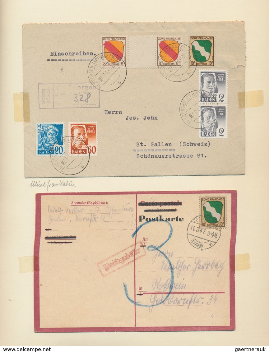 Französische Zone: 1945/1946, Spezialsammlung Der Allgemeinen Ausgabe, Dabei Auch Einige 10 Pfg., Au - Other & Unclassified