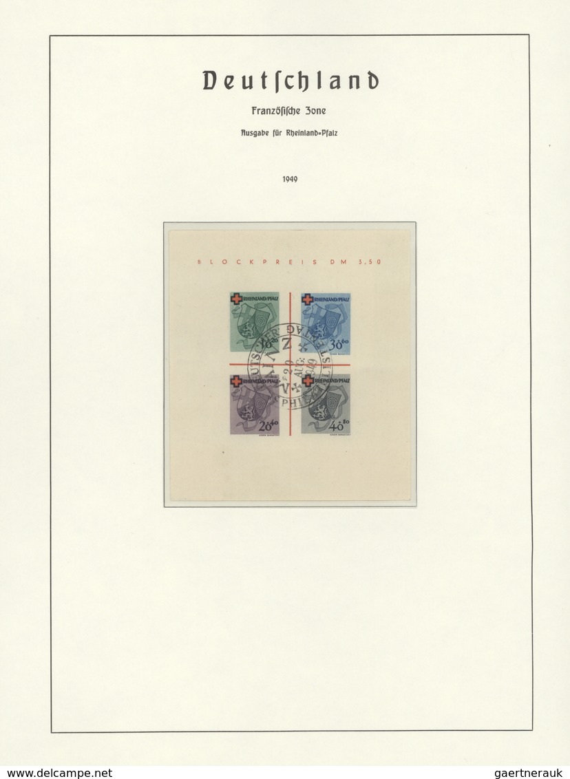 Französische Zone: 1946 - 1949, Komplette Sammlung Ohne Konstanz II Und Zwangszuschlagsmarken, Saube - Autres & Non Classés