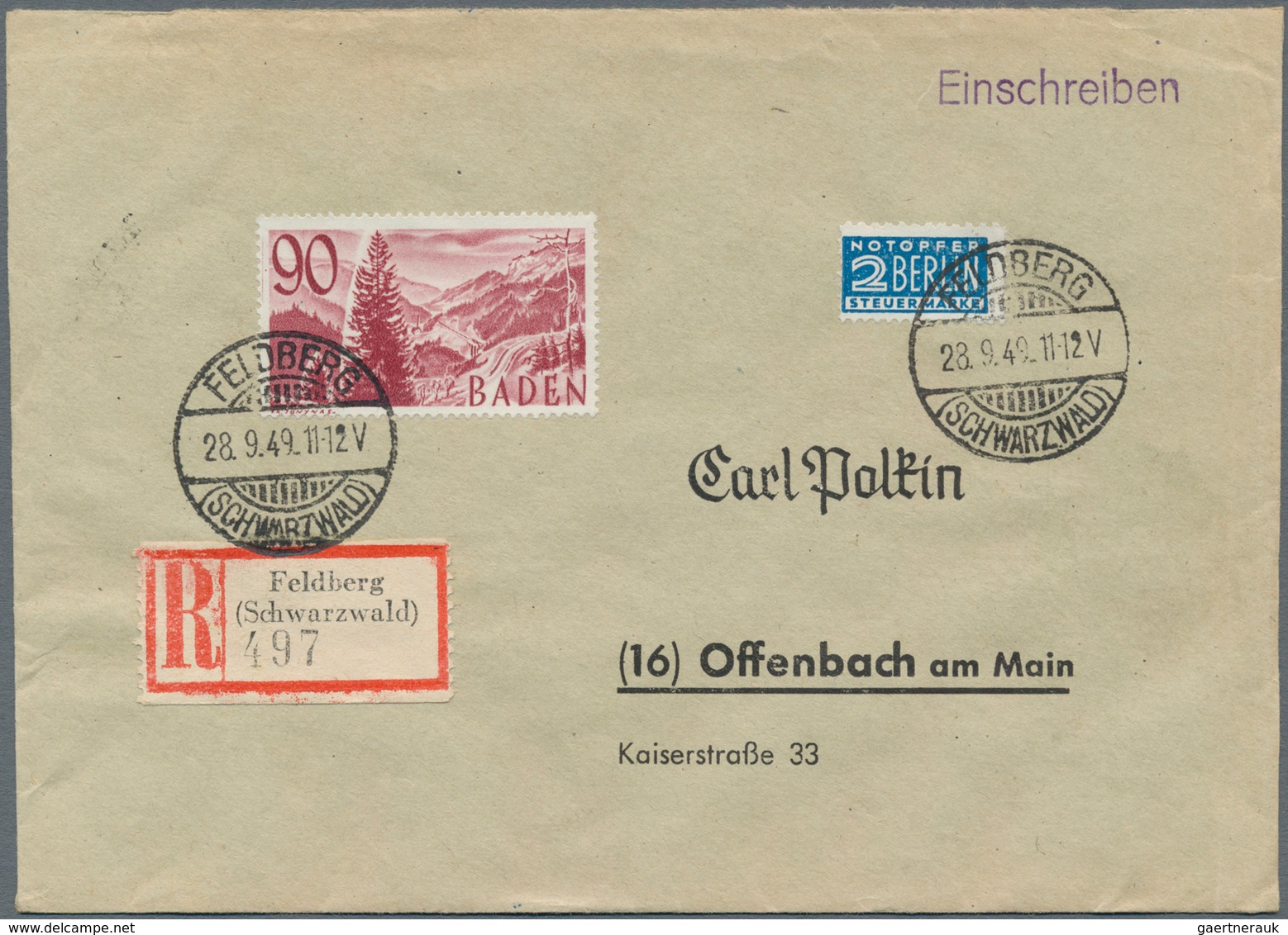 Französische Zone: 1947/1949, Partie Von 44 (meist Philatelistischen) Briefen, Dabei Einschreiben, E - Other & Unclassified