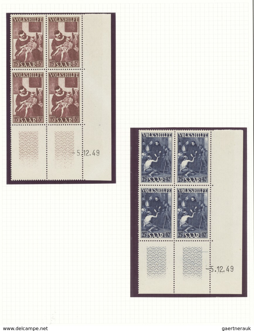 Saarland (1947/56): 1947/1959, Meist Postfrische Und Zusätzlich Gestempelte Sammlung Mit Vielen Bess - Used Stamps