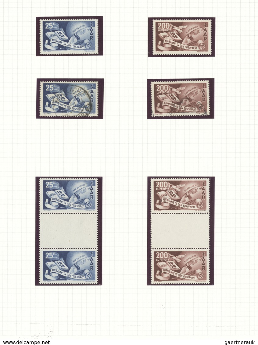 Saarland (1947/56): 1947/1959, Meist Postfrische Und Zusätzlich Gestempelte Sammlung Mit Vielen Bess - Used Stamps