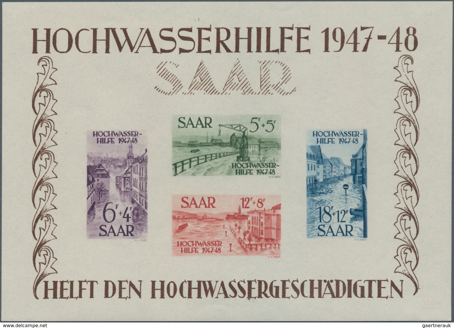Saarland (1947/56): 1947/1959, Parallel In Beiden Erhaltungen Geführte Sammlung Im Ringalbum, Augens - Gebraucht