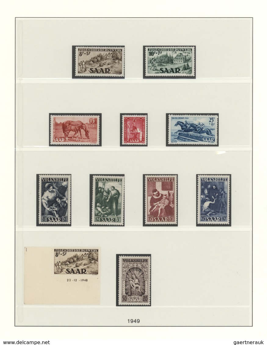 Saarland (1947/56): 1947/59, Praktisch Vollständige Sammlung Inkl. OPD Saarbrücken Postfrisch Bzw. W - Used Stamps