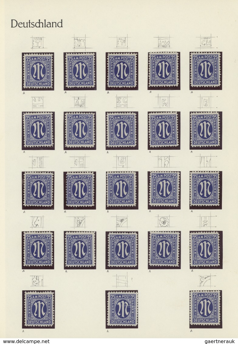 Bizone: 1945/1946, AM-POST, Spezial-Sammlung Von Fast 500 Einzelmarken Amerikanischer Und Deutscher - Other & Unclassified