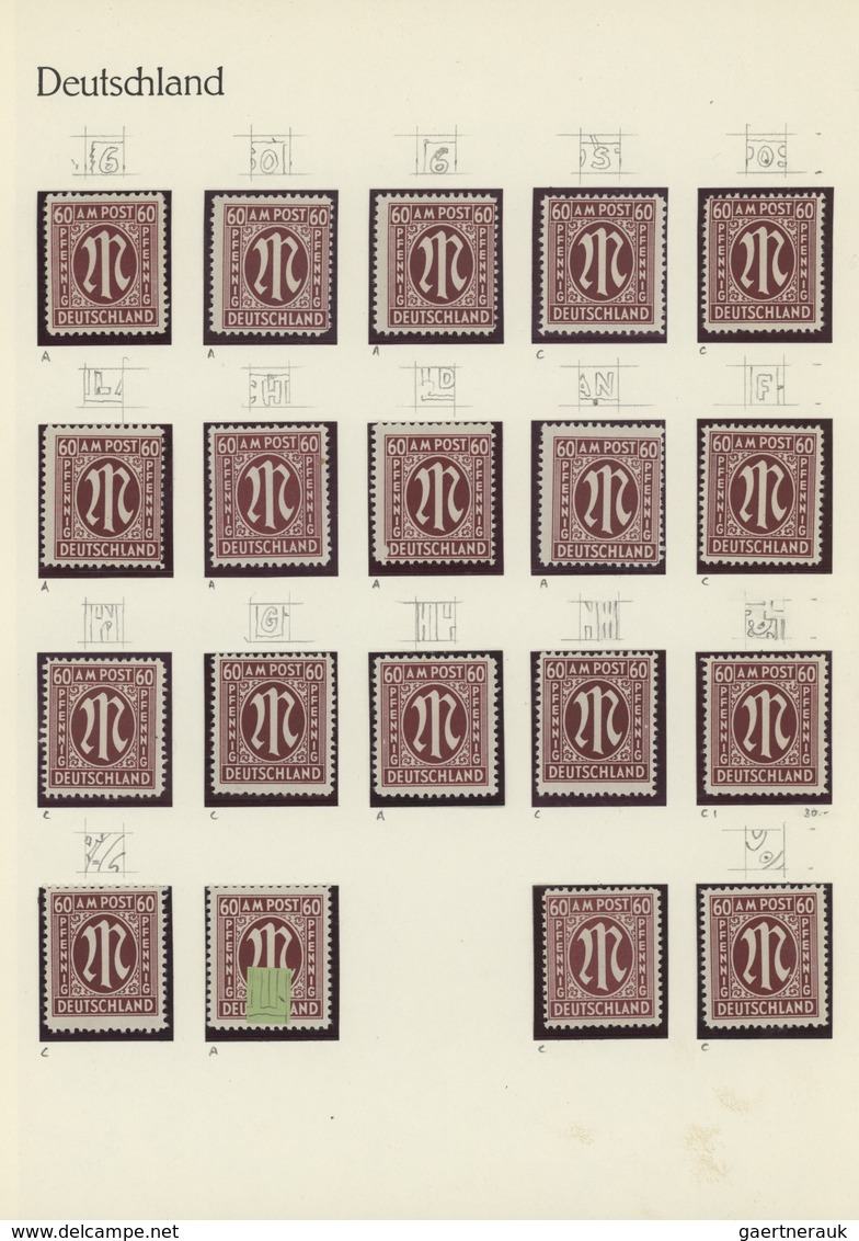Bizone: 1945/1946, AM-POST, Spezial-Sammlung Von Fast 500 Einzelmarken Amerikanischer Und Deutscher - Other & Unclassified