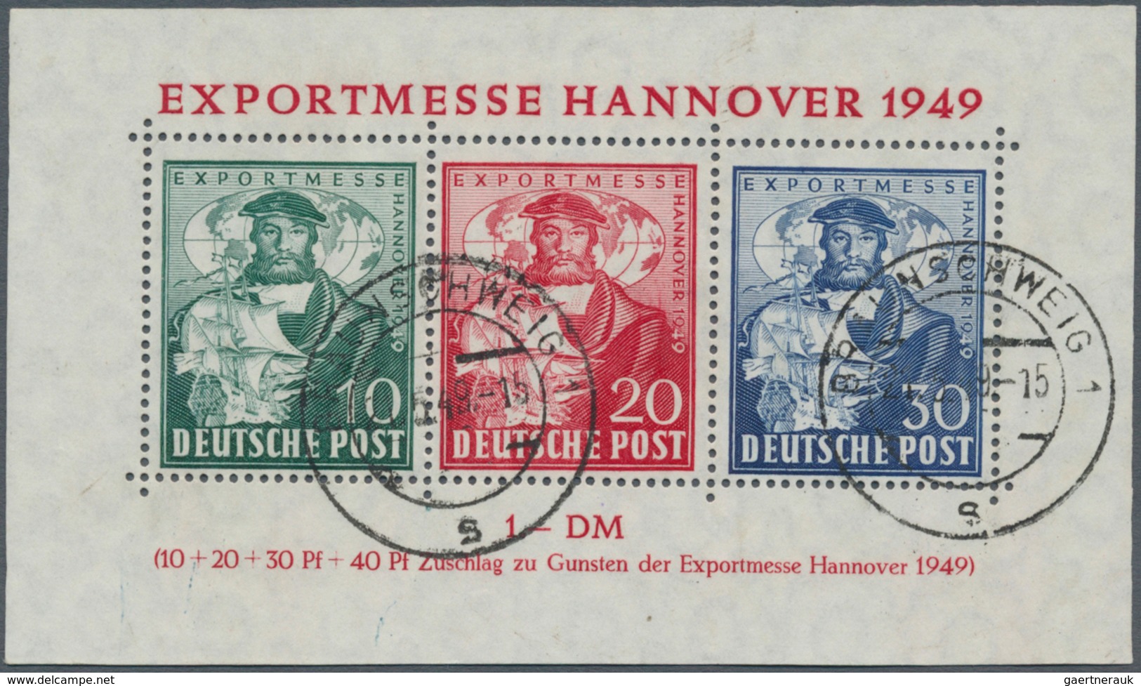 Bizone: 1945/1949, Saubere Partie Mit Etwas AM-Post Sowie Exportmesse-Block Fünfmal Postfrisch (einm - Sonstige & Ohne Zuordnung