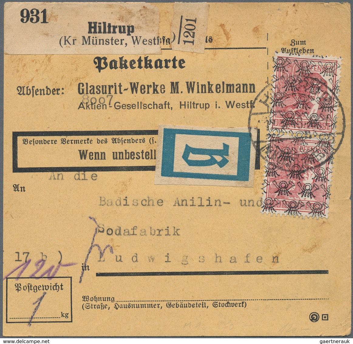 Bizone: 1948, Sammlung Mit 94 Belegen Der "Posthörnchen"-Netzaufdrucke, Dabei überwiegend Portogerec - Other & Unclassified