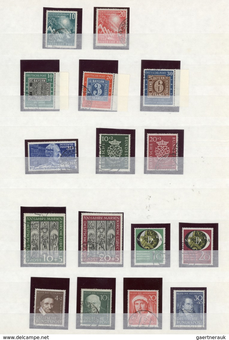 Bundesrepublik Deutschland: 1946/1960, Bizone/Bund, Sauber Gestempelte Kleine Sammlung, Dabei Export - Collections