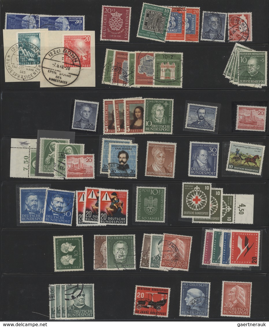 Bundesrepublik Deutschland: 1949/1955, Saubere Partie Von Mittleren Und Besseren Anfangsausgaben Ab - Collections